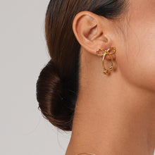 Load image into Gallery viewer, Stainless Steel Bow Earrings