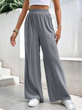 Load image into Gallery viewer, High Waist Wide Leg Pants with Pockets