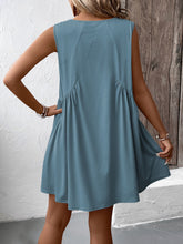 Load image into Gallery viewer, Ivy Lane Ruched V-Neck Sleeveless Mini Dress