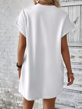 Load image into Gallery viewer, Round Neck Short Sleeve Mini Dress