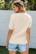 Load image into Gallery viewer, Daisy Round Neck Short Sleeve Knit Top