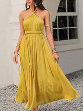 Load image into Gallery viewer, Swiss Dot Backless Sleeveless Maxi Dress