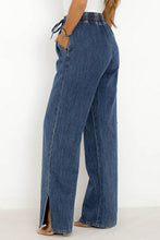 Load image into Gallery viewer, Slit Wide Leg Jeans with Pockets