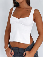 Load image into Gallery viewer, Ruched Sweetheart Neck Wide Strap Tank