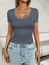 Load image into Gallery viewer, Scoop Neck Short Sleeve T-Shirt