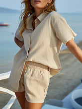 Load image into Gallery viewer, Button Up Half Sleeve Top and Shorts Set