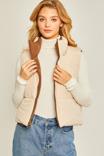 Load image into Gallery viewer, Love Tree Zip Up Cropped Contrast Reversible Vest