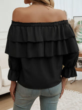 Load image into Gallery viewer, Devine Off-Shoulder Flounce Sleeve Blouse