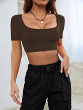 Load image into Gallery viewer, Square Neck Short Sleeve T-Shirt