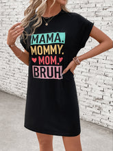 Load image into Gallery viewer, Letter Graphic Short Sleeve Mini Tee Dress