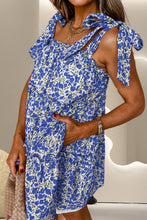 Load image into Gallery viewer, Tied Printed Sleeveless Mini Dress
