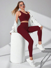 Load image into Gallery viewer, Scoop Neck Wide Strap Top and Pants Active Set