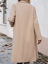 Load image into Gallery viewer, Devine Pocketed Collared Neck Long Sleeve Coat