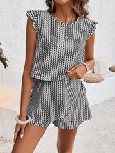 Load image into Gallery viewer, Honey Printed Round Neck Top and Layered Shorts Set