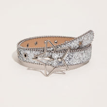 Load image into Gallery viewer, PU Leather Star Shape Buckle Belt