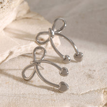 Load image into Gallery viewer, Stainless Steel Bow Earrings