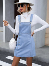 Load image into Gallery viewer, Wide Strap Denim Overall Dress