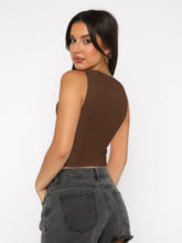 Load image into Gallery viewer, Round Neck Cropped Tank