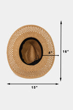 Load image into Gallery viewer, Fame Basket Weave Straw Sun Hat