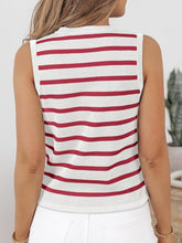Load image into Gallery viewer, Striped V-Neck Knit Vest