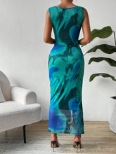 Load image into Gallery viewer, Slit Round Neck Midi Tank Dress