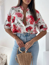 Load image into Gallery viewer, Printed Button Up Half Sleeve Shirt