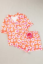 Load image into Gallery viewer, Pocketed Flower Half Sleeve Top and Shorts Lounge Set