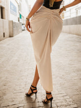 Load image into Gallery viewer, Ruched Slit Skirt