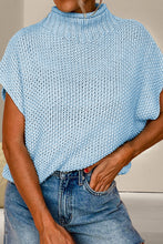 Load image into Gallery viewer, Turtleneck Cap Sleeve Sweater