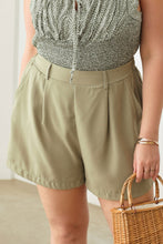 Load image into Gallery viewer, Zenobia Plus Size Half Elastic Waist Shorts with Pockets