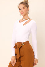 Load image into Gallery viewer, Idem Ditto Front Cut Out Long Sleeve Knit Top