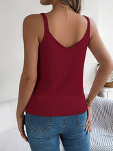 Load image into Gallery viewer, Openwork Scoop Neck Knit Vest