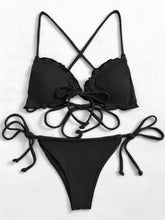 Load image into Gallery viewer, Ruffled Tied Two-Piece Bikini Set