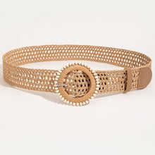 Load image into Gallery viewer, Beaded Round Buckle Braided Belt