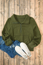 Load image into Gallery viewer, Half Zip Long Sleeve Sweatshirt