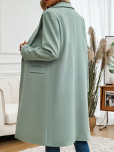 Load image into Gallery viewer, Devine Pocketed Collared Neck Long Sleeve Coat