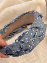 Load image into Gallery viewer, Star Braided Wide Denim Headband