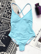 Load image into Gallery viewer, Crisscross Spaghetti Strap One-Piece Swimwear