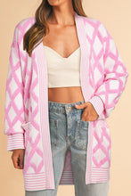 Load image into Gallery viewer, Geometric Open Front Long Sleeve Cardigan