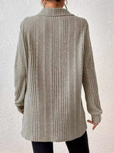 Load image into Gallery viewer, Slit Johnny Collar Long Sleeve Top