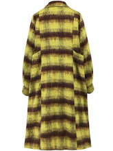 Load image into Gallery viewer, Contrast Double-Breasted Long Sleeve Longline Coat