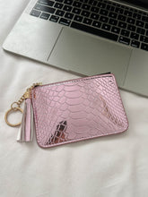 Load image into Gallery viewer, PU Leather Tassel Trim Card Case