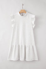 Load image into Gallery viewer, Ruffled Round Neck Cap Sleeve Mini Dress