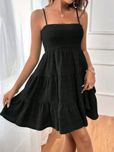 Load image into Gallery viewer, Tiered Smocked Square Neck Cami Dress
