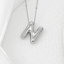 Load image into Gallery viewer, Copper Bubble Letter Pendant Necklace