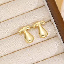 Load image into Gallery viewer, 18K Gold-Plated Bubble Letter Stud Earrings