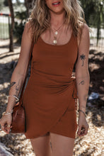 Load image into Gallery viewer, Tied Scoop Neck Sleeveless Mini Dress