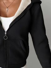 Load image into Gallery viewer, Full Size Zip Up Long Sleeve Hooded Outerwear