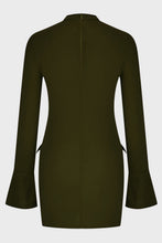 Load image into Gallery viewer, Mock Neck Long Sleeve Mini Dress