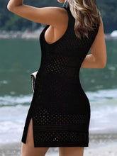 Load image into Gallery viewer, Openwork Scoop Neck Cover Up